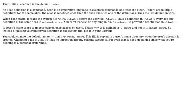Unix & Linux: Overriding a distro-dependent Bash alias to act a bit different (3 Solutions!!) смотреть онлайн