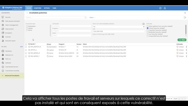 Mise à jour de la vulnérabilité RDP BlueKeep (CVE-2019-0708): Panda Patch Management смотреть онлайн