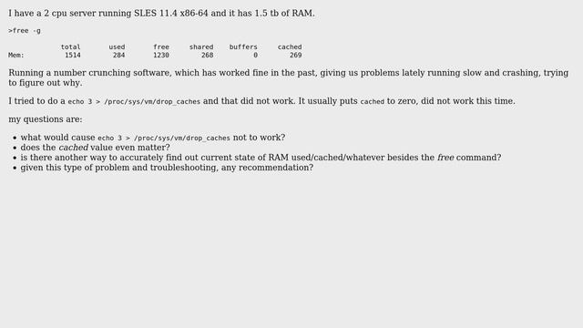 Unix & Linux: cached memory and free command смотреть онлайн
