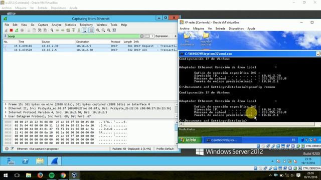 Proceso de DHCP. Wireshark смотреть онлайн