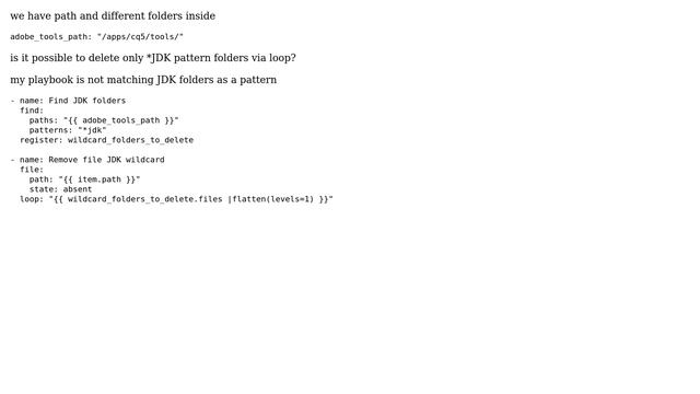 Ansible find and delete JDK folders смотреть онлайн