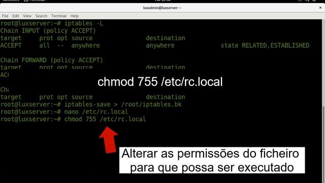 Configurar iptables restaurar regras no arranque смотреть онлайн