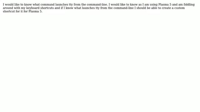 Unix & Linux: How do I start tty from the command-line? смотреть онлайн