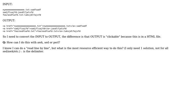 Unix & Linux: How to make URL's out of this text with least resources? смотреть онлайн