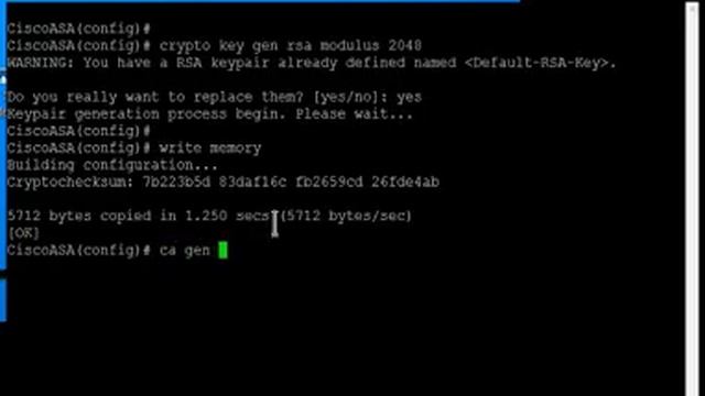 Cisco ASA version 9 How to generate encryption RSA keys смотреть онлайн