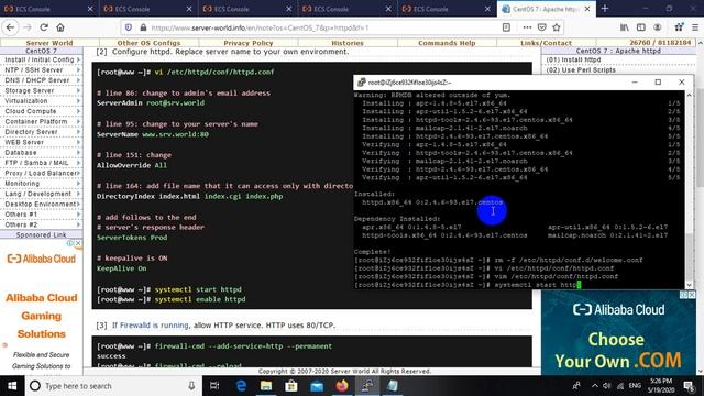 alibaba cloud centos7 install http or web server /02 смотреть онлайн