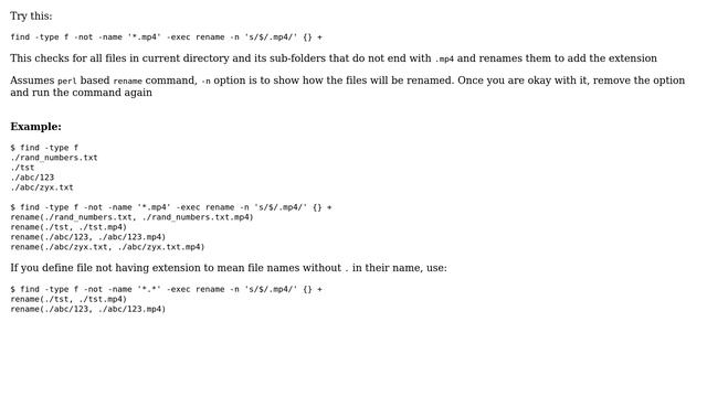 Unix & Linux: Add file extension to files that have no extension (4 Solutions!!) смотреть онлайн