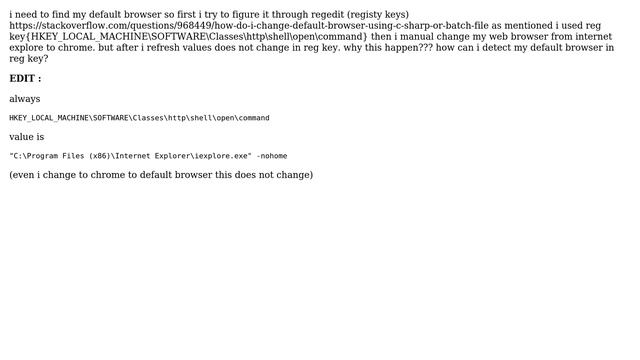 Unix & Linux: How to find default browser in registry windows 7? смотреть онлайн