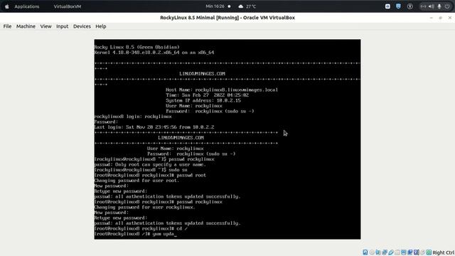 How To Install RockyLinux 8.5 on Oracle VM VirtualBox (Minimal Installation) смотреть онлайн