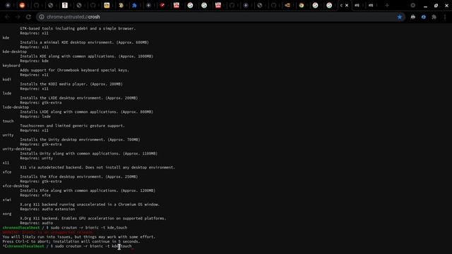 Crouton (script to run a linux userspace on Chrome devices) смотреть онлайн