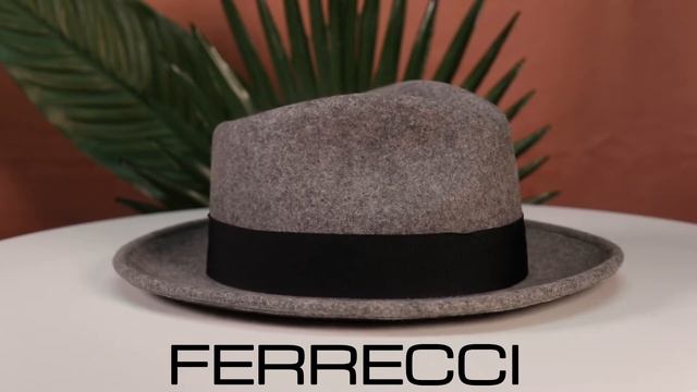 Ferrecci 100% Australian Wool Grey Melange Crushable Fedora Hat смотреть онлайн