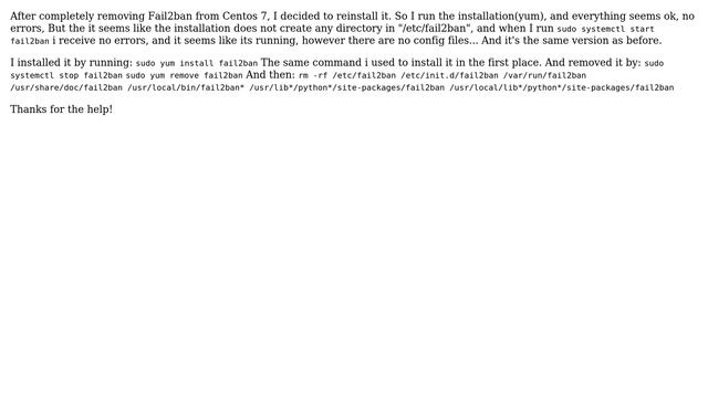 DevOps & SysAdmins: Unable to reinstall fail2ban after completly removing it from Centos 7 смотреть онлайн