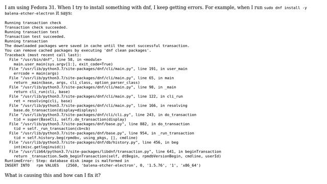 Unix & Linux: Fedora 31 dnf cannot install packages смотреть онлайн