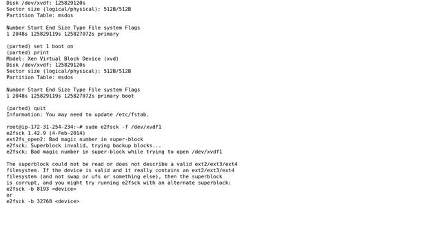 DevOps & SysAdmins: Resize error : ext2fs_open2: Bad magic number in super-block смотреть онлайн