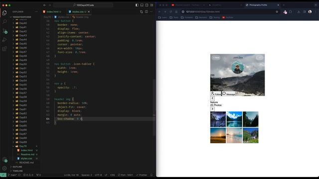 Day 70 | 100 Days Of Code | Photography Profile смотреть онлайн
