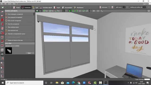DIALUX EVO : HOW TO MAKE PELMET AND ADD BLINDS TO WINDOWS смотреть онлайн