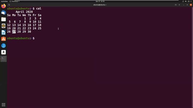 Cal command in linux смотреть онлайн