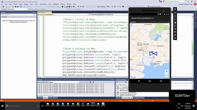 Xamarin Android Tutorial - Marker and Shapes смотреть онлайн