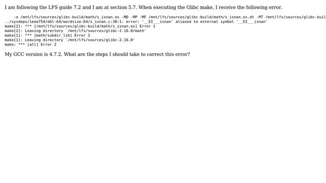 Linux From Scratch, glibc Make error смотреть онлайн