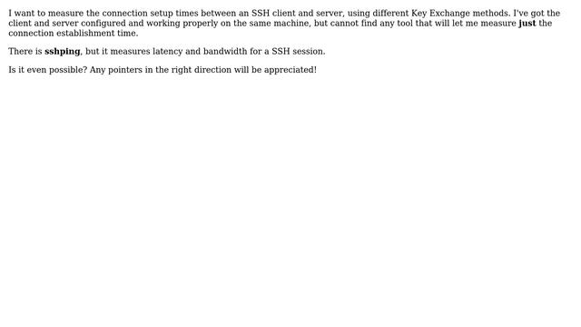 How to measure SSH connection establishment time in Linux? смотреть онлайн