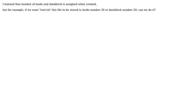 Unix & Linux: Can we specify number of inode & data block? смотреть онлайн