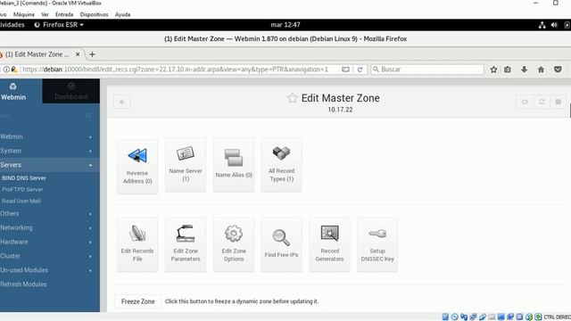 Servidor FTP Debian Webmin - BIND смотреть онлайн