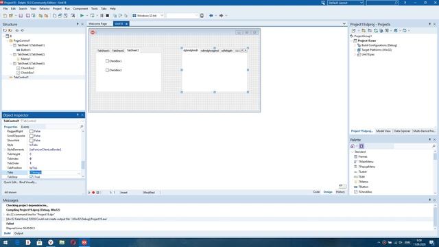 Использование объектов Pagecontrol и Tabcontrol