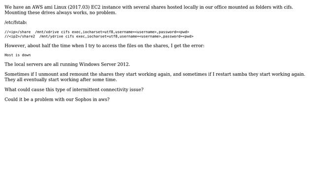 DevOps & SysAdmins: aws samba mount error: host is down смотреть онлайн