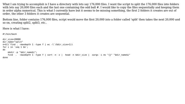 Unix & Linux: Move 20,000 files from one directory sequentially and so on смотреть онлайн
