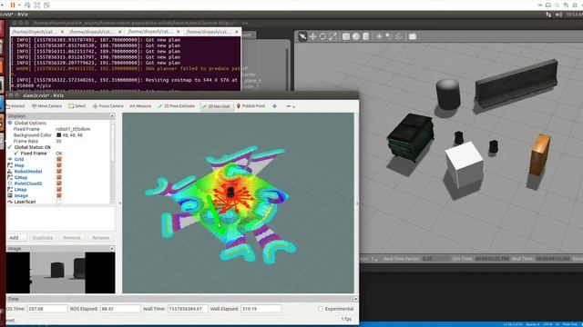 Perform SLAM and send goals to ROS navigation stack setup with 2 turtlebots смотреть онлайн
