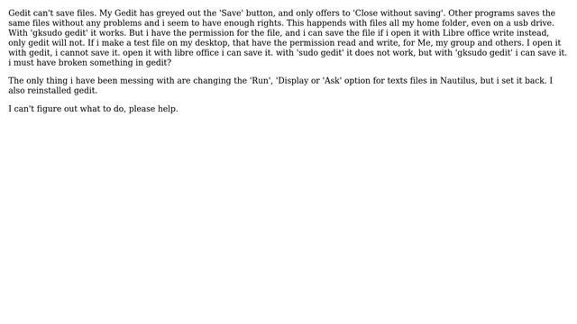 Ubuntu: Gedit can't save files смотреть онлайн
