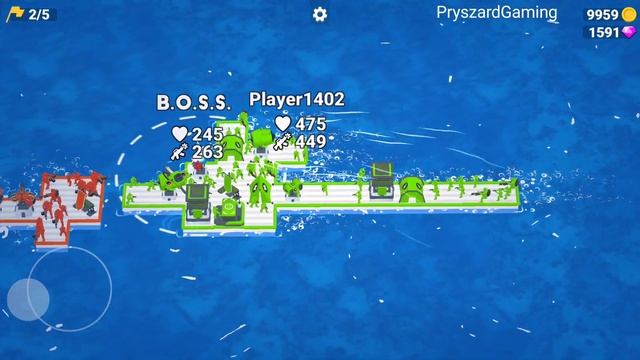 War of Rafts: Crazy Sea Battle - Gameplay Walkthrough Part 28 Raft Army Commander (Android,iOS) смотреть онлайн