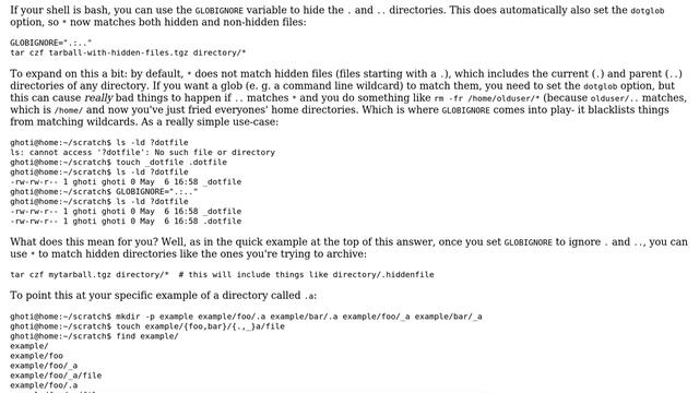 Correct syntax for including .\* directories with tar (3 Solutions!!) смотреть онлайн