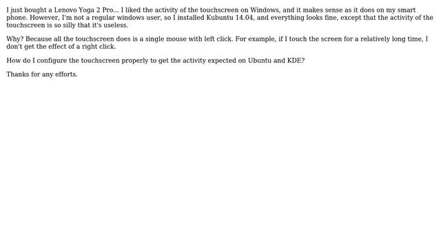 Touchscreen on KDE and Ubuntu? смотреть онлайн