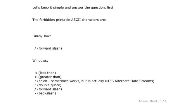 What characters are forbidden in Windows and Linux directory names? смотреть онлайн