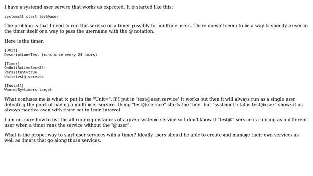 Unix & Linux: How to configure Systemd User Service with a Timer? (2 Solutions!!) смотреть онлайн