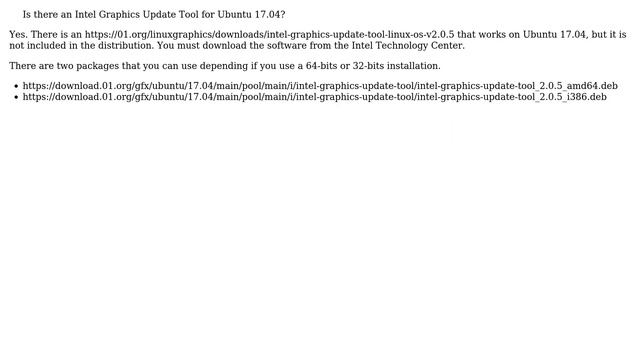 Is there an Intel Graphics Update Tool for Ubuntu 17.04? (3 Solutions!!) смотреть онлайн