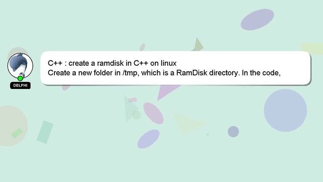 C++ : Create A Ramdisk In C++ On Linux