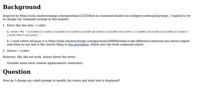 Unix & Linux: How to customize .cshrc to configure command prompt? смотреть онлайн