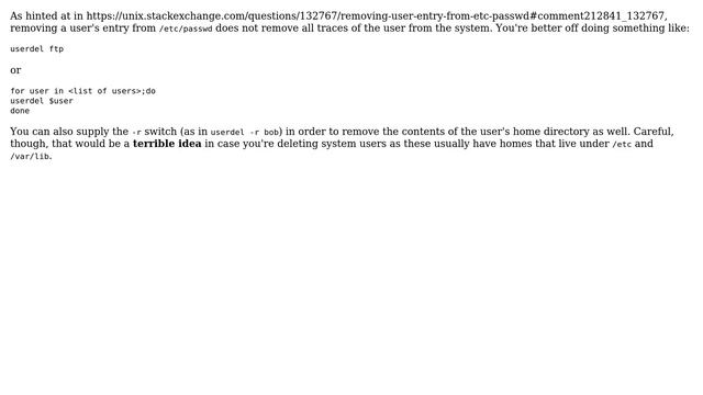 Removing user entry from /etc/passwd (3 Solutions!!) смотреть онлайн