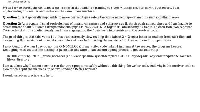 Communicating derived C++ types through a named pipe impossible? смотреть онлайн
