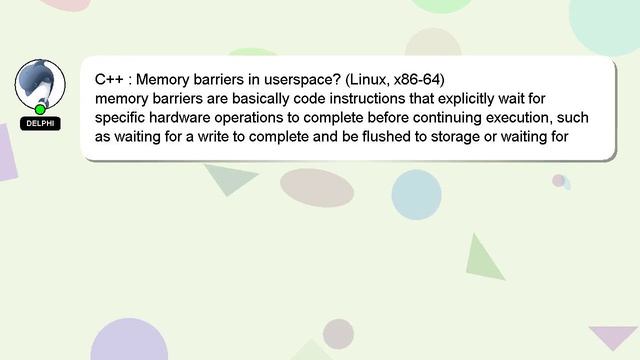 C++ : Memory barriers in userspace? (Linux, x86-64) смотреть онлайн