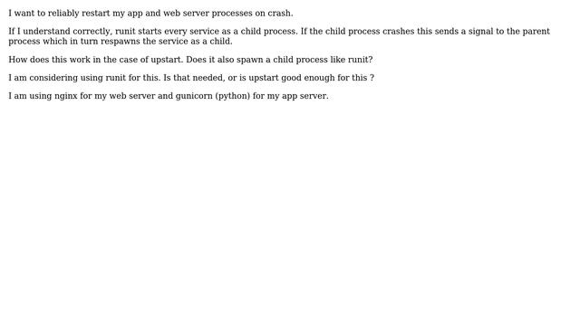 Ubuntu: reliably restarting services using upstart or runit смотреть онлайн