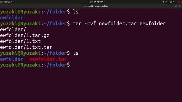 How to create tar.gz file in ubuntu (terminal /using command line arguments ) смотреть онлайн
