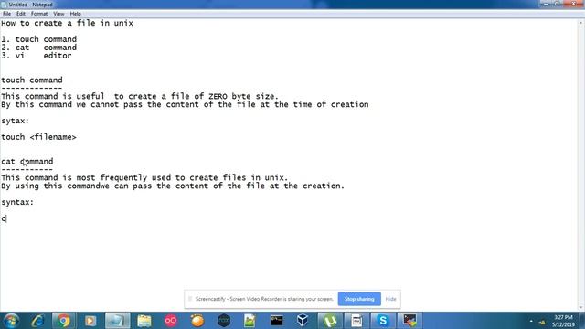 How to create a file in unix. смотреть онлайн