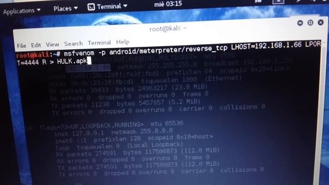 Ataque a un dipositivo móvil utilizando archivo apk y Kali Linux. Parte 1 смотреть онлайн