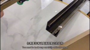 Установка телескопической раздвижной системы для стеклянной двери FDS 9 SUS304BL