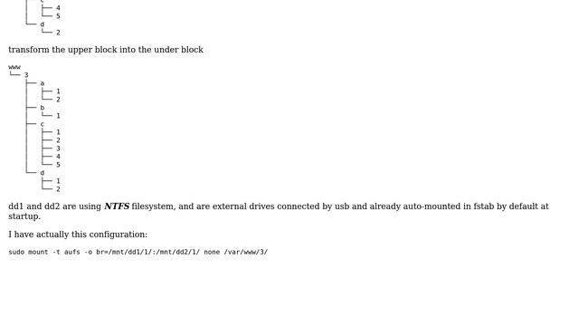 Unix & Linux: Merge two folders with the same tree (auFS) смотреть онлайн