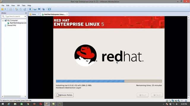 How to install red hat enterprises linux 5 on your system in VMware смотреть онлайн