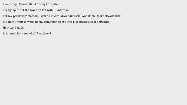 How to wake on lan with IP address? смотреть онлайн
